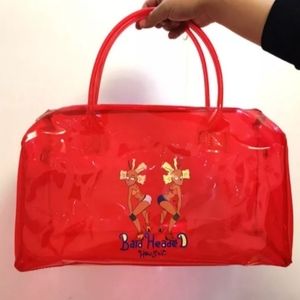 Red overnight bag